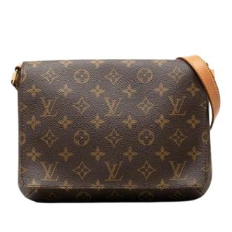 Louis Vuitton Pre-owned Musette Tango - Dames - Pre-owned - Bruin - Maat: ONE Size Leer