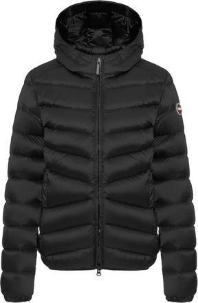 Colmar Giacca trapuntata con cappuccio e motivo chevron - Nero