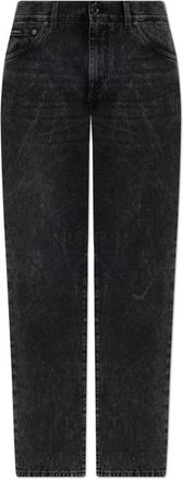 Dolce & Gabbana Klassieke jeans - Heren - Slim Fit Jeans - Zwart - 2XL - Katoen - Jeans