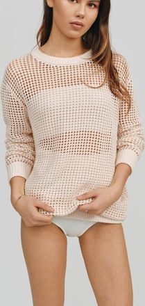 Kathryn McCarron Freja Boyfriend Sweater in Bone at Nordstrom, Size X-Small