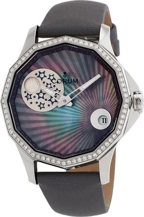 Corum Pre-owned Corum AdmiralS Cup Legend Diamond Black Mother Of Pearl Dial Mens Watch 384.101.47/F149 AN01