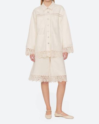 Sea New York Stasia Denim Jacket In Cream