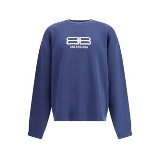 Balenciaga Hombre, Sudaderas, Azul, Talla: S