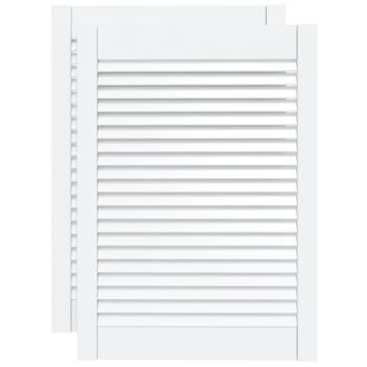 vidaXL Puerta De Armario Lamas 2 Uds Madera Pino Blanco 69x49,4 Cm Vidaxl