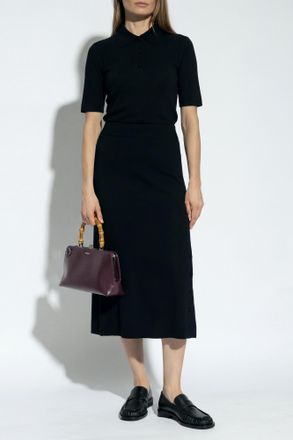 Jil Sander Wool Skirt, Womens, Black