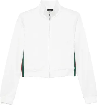 Gucci Web-stripe Zip-up Cardigan