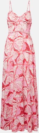 Poupette St Barth Abito lungo Cara con stampa floreale