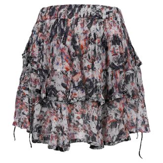 Iro Paris Megan minirok met ruches en print in veelkleurige viscose