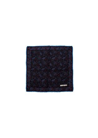 Ermenegildo Zegna Navy Paisley Pocket Square