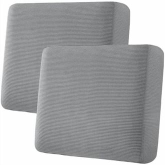 OEM Funda De Sof&aacute; Individual S&uacute;per El&aacute;stica, Tejido De Sarga Jacquard Grueso (juego De 2 Piezas, Funda De Coj&iacute;n Grande Para Sof&aacute;, Gris Paloma)