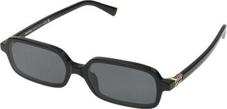 Miu Miu 0MU Rectangular Acetate Sunglasses - Black
