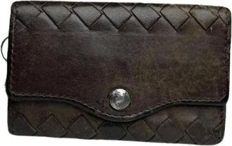 Bottega Veneta Pre-owned Accessories, female, Brown, Size: ONE SIZE Pre-owned Leather Key-holders