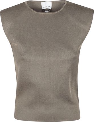 SA SU PHI Sculpted Shoulder Top