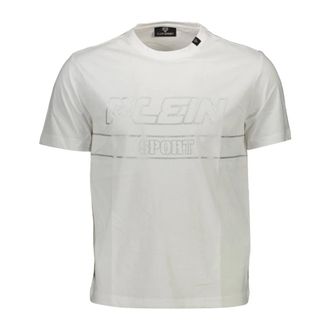Plein Sport Training T-Shirts, male, White, Size: 2XL Tips109 T-Shirt