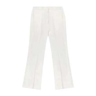 Circolo 1901 Straight Trousers, female, White, Size: 2XS Lateral Pockets Trousers