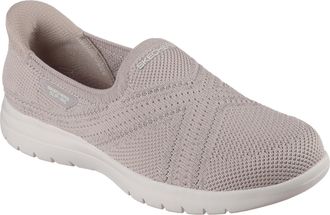 Skechers Womens On-The-go Flex Stretch Fit Hands Free Slip-ins Loafer Flat, Taupe, 6.5 UK