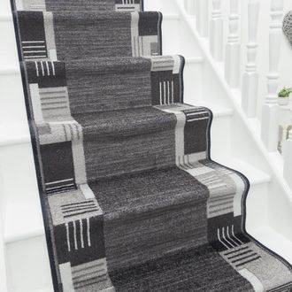 Runrug Stair Runner Carpet - Soft & Comfortable, 8mm - Montana in Dark Grey | Size: 66 cm x 570 cm