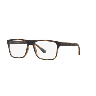 Emporio Armani Matte Havana Sunglasses with Transparent Lenses - male - Emporio Armani - Glasses - Brown - 54 MM - Accessories