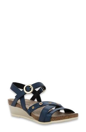 Naot Sparkle Wedge Sandal in Polar Sea Leather at Nordstrom, Size 8Us