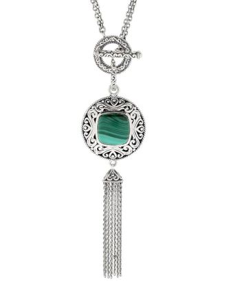 Samuel B. Silver Malachite Necklace