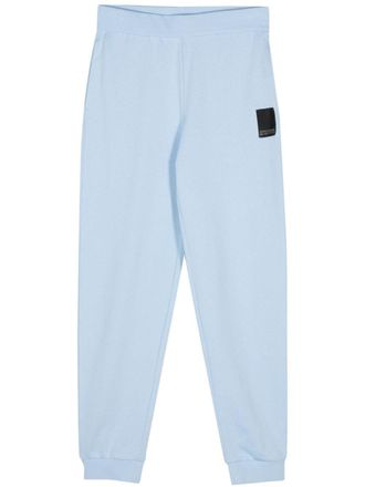 A|X Armani Exchange logo-tag cotton track pants - Blue