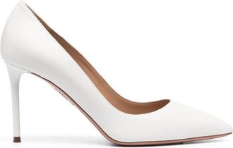 Aquazzura Purist 85mm pumps - women - Goat Skin/Calf Leather/Lamb Skin - 36.5 - White