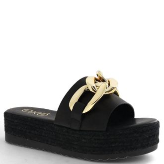 Ex&eacute; Womens Hydra 697 Wedge Sandal In Black