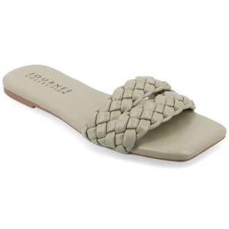 Journee Collection Women & apos;s Sawyerr Medium and Wide Width Flat Sandals