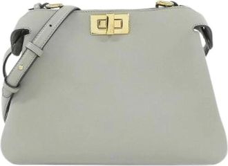 Fendi Pre-owned Peekaboo Soft Small Calf Shoulder Bag - - Pre-owned - Donna - Grigio - ONE SIZE