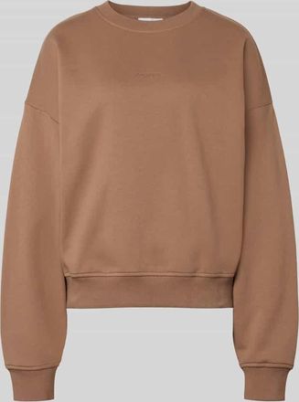 Oh April Regular Fit Sweater mit Logo-Stitching Modell Croissant in Mittelbraun, Gr&ouml;&szlig;e XS