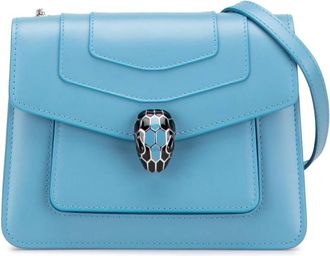 Bulgari Pre-owned Shoulder Bags, female, Blue, Size: ONE SIZE Pre-owned Convertible Shoulder Bag