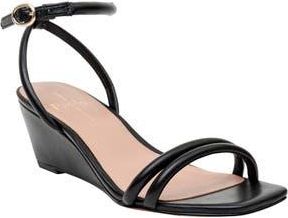 Linea Paolo Vinny Ankle Strap Wedge Sandal in Black at Nordstrom Rack, Size 5.5