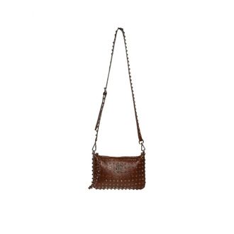 John Richmond Tassen, Dames, Bruin, ONE Size, Crossbody Tas met Metalen Studs en JR Logo