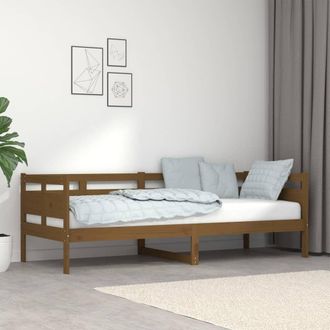 vidaXL Sof&aacute; Cama Madera Maciza De Pino Marr&oacute;n Miel 80x200 Cm Vidaxl