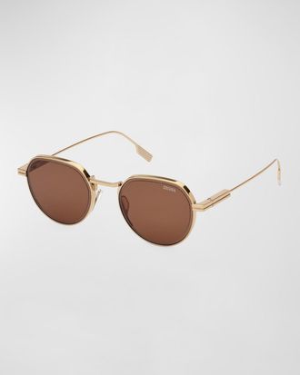 Ermenegildo Zegna Men & apos;s Metal Round Sunglasses