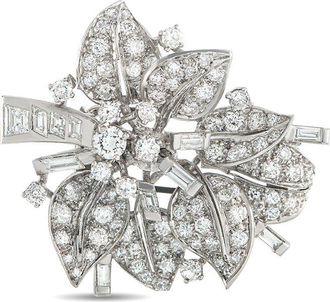 Seaman Schepps Platinum 4.50 ct. tw. Diamond Brooch (Authentic Pre-Loved)