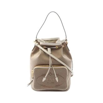 Prada Pre-owned Bucket Bags, female, Beige, Size: ONE SIZE Pre-owned Glace Calf Handbag