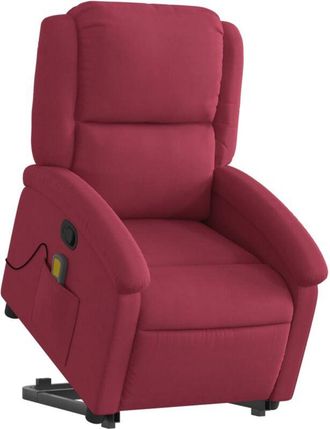 vidaXL Vidaxl - Sill&oacute;n Reclinable De Masaje Elevable Terciopelo Rojo Tinto