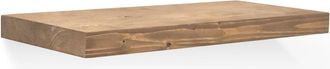 Deco Wood Mesita de noche de madera maciza flotante en tono envejecido 45x3,2cm