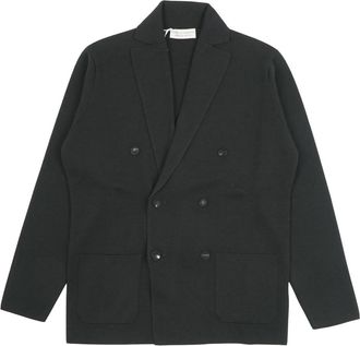 FILIPPO DE LAURENTIIS Blazers, male, Green, Size: L Double-Breasted Wool Blazer