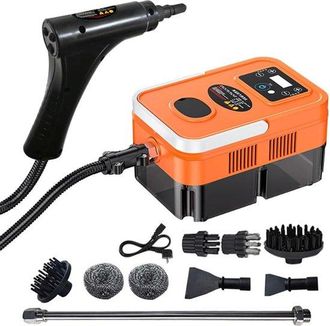 No Brand Limpiador A Vapor, Limpiador A Vapor Multifuncional Potente De 3500 W Con 3 Cabezales De Cepillo, Dep&oacute;sito De Agua De 1200 Ml, Limpiador A Vapor De Al