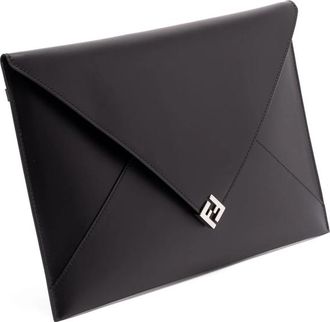 Fendi Large FF Press-stud Clutch Bag