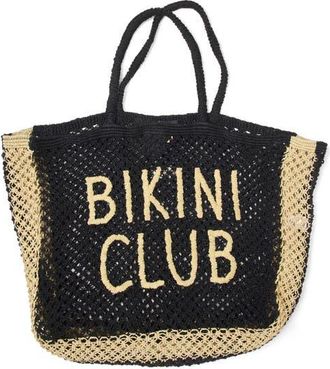 L*Space Moonlight Woven Jute Tote in Natural/Black at Nordstrom