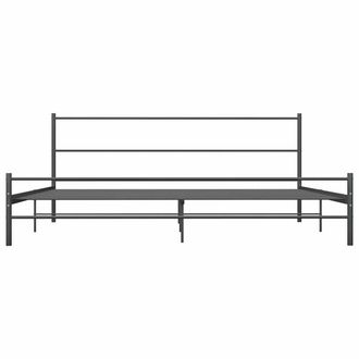 Berkfield Home Comfortable Bed Frame Grey Metal 180x200 cm Super King