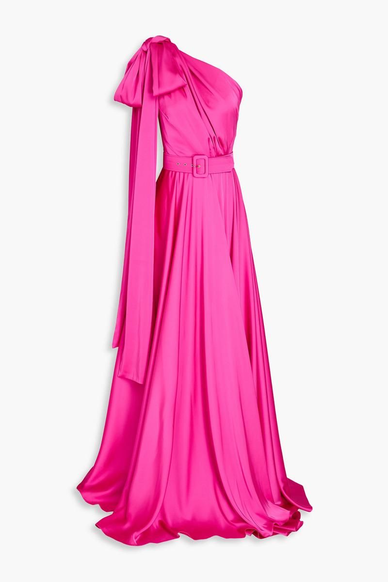BHLDN Callie Sleeveless Ruched Printed Charmeuse Midi Dress