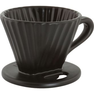 Chantal 8 ounce Lotus Ceramic Pour Over Coffee Filter in Matte Black at Nordstrom