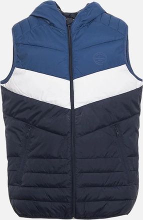 Jack & Jones Mens Jack and Jones Puffer Jacket Mens Summer Sleeveless Body Warmer Padded Hoodie - Blue - Size: Regular/36