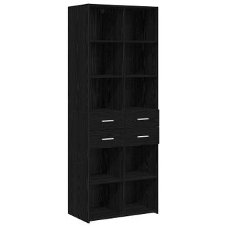 vidaXL Estanter&iacute;a Roble Negro 30 X 42.4 X 185.2 Cm Vidaxl