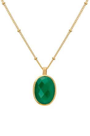 Murkani Green Onyx Pendant Necklace in Yellow Gold at Nordstrom