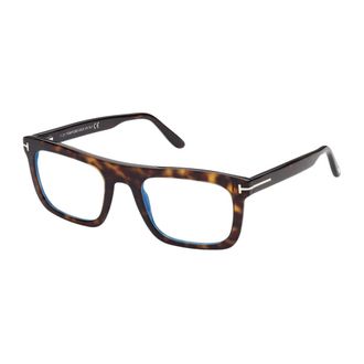 Tom Ford Glasses, unisex, Multicolor, Size: 52 MM Blue Block Rectangular Optical Frame
